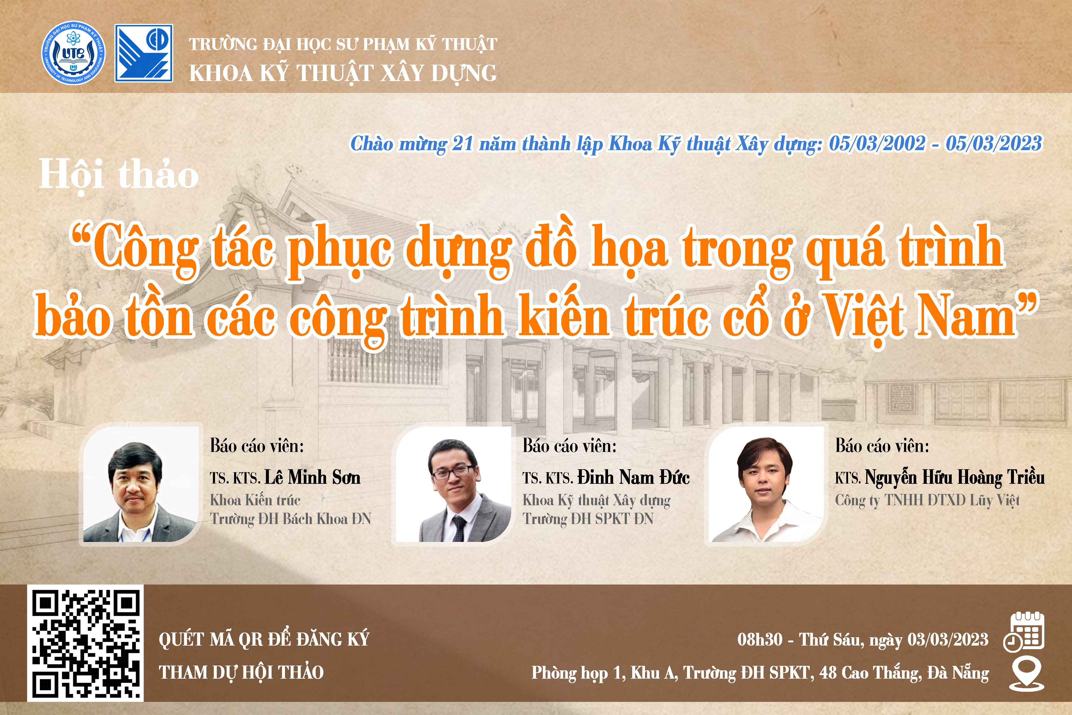 Hội thảo "Công tác phục dựng đồ họa trong quá trình bảo tồn các công trình kiến trúc cổ ở Việt Nam"
